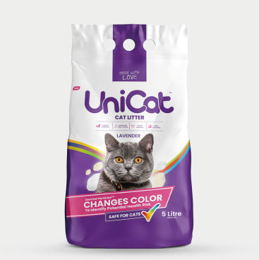 Unicat Cat litter 5 Liter With Health indicator - Lavender