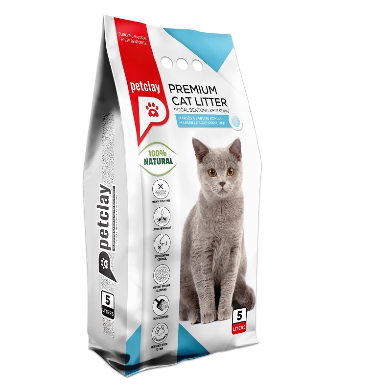 PETCLAY MARSEILLE SOAP SCENTED BENTONITE CAT LITTER 5L